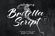 Britella Modern Script Font, a Script Font by Ronny Studio (Thumbnail 1 of 9)