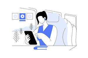 Audio-video streaming isolated, a Person Illustration by Visual Generation