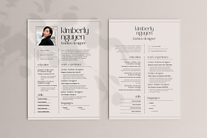 5 Elegant Resumes & 1 Cover Letter