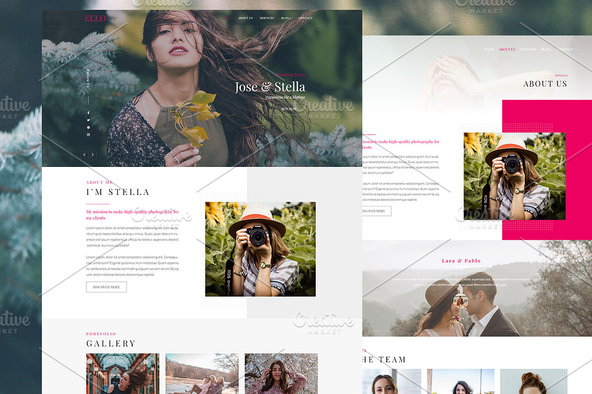 Ello – Photography WordPress Theme, a WordPress Template by pixelonetry