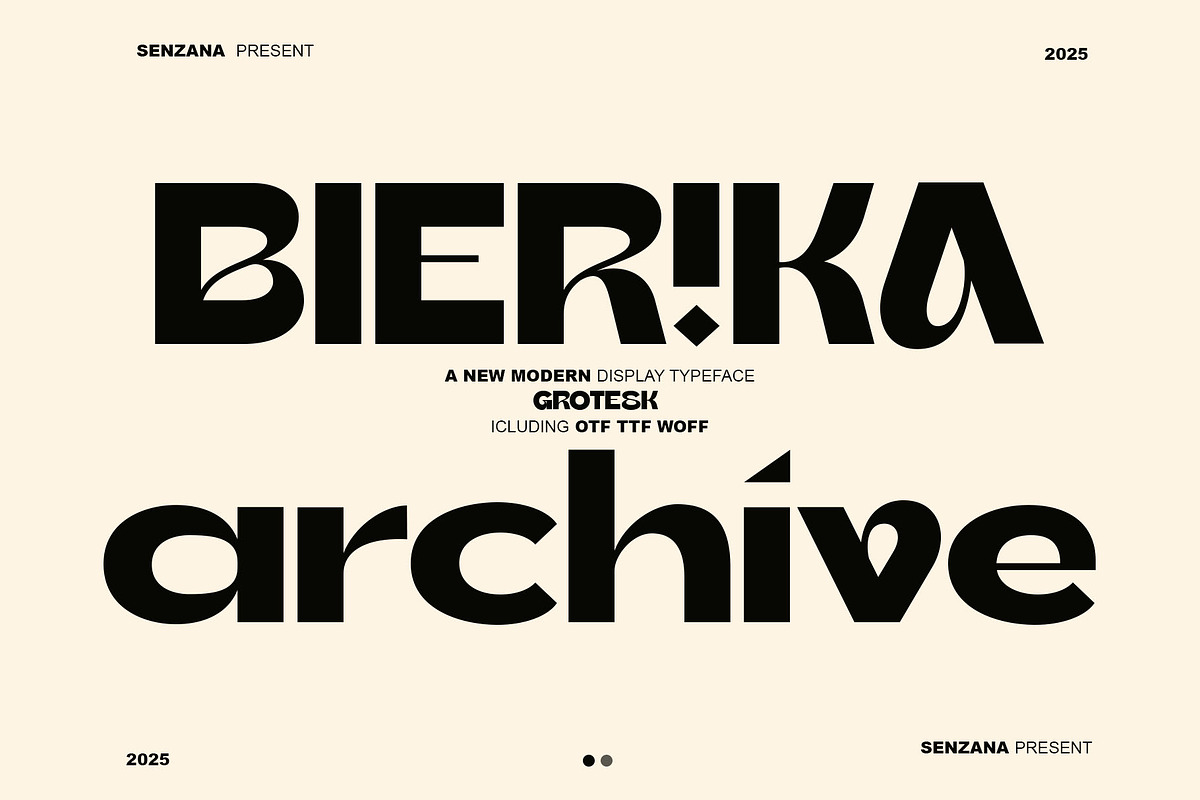 Bierika, a Sans Serif Font by senzana (Photo 1 of 6)