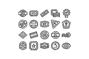 Collection of badges seals and stamp, an Object Graphic by pikepicture