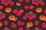Seamless pattern with tomatoes, a Pattern Graphic by Good Studio (Thumbnail 4 of 9)