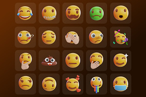 Emoticon 3D Icon Set