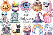 Pastel Halloween Clipart Bundle, an Illustration by DreamPrint404 (Thumbnail 1 of 5)