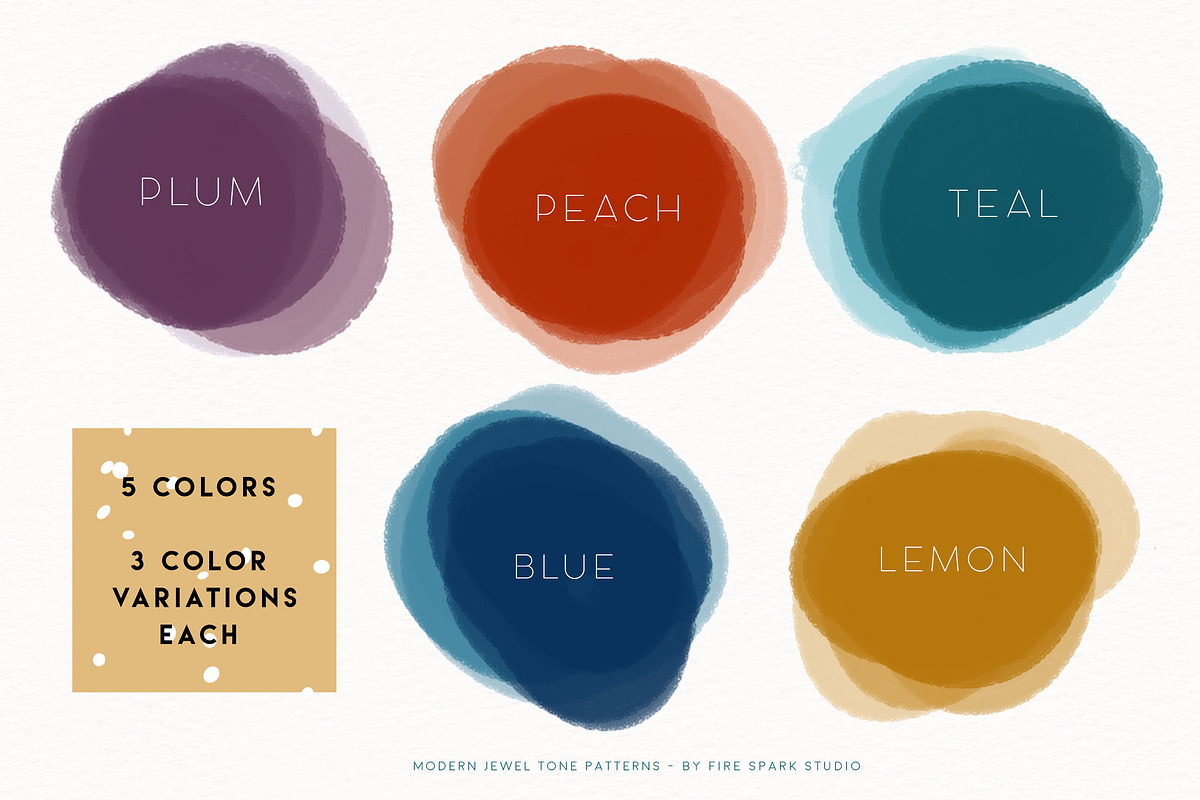 Modern Jewel Tone Seamless Patterns, a Pattern Graphic by Fire Spark Studio (Photo 5 of 7)