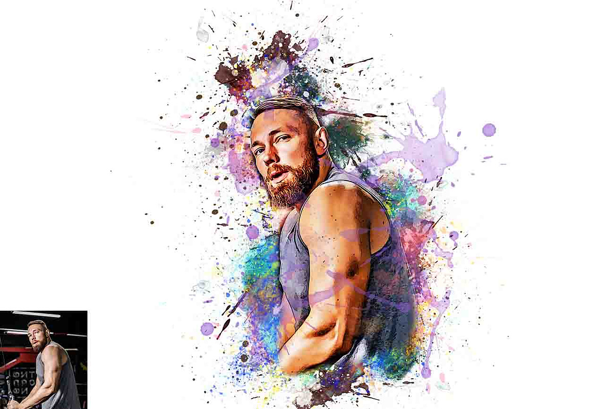 Real Paint Splatter Photoshop Action, an Action Add-On by Studio Retouch (Photo 10 of 11)