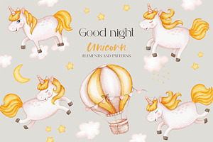 Unicorn Good Night Set