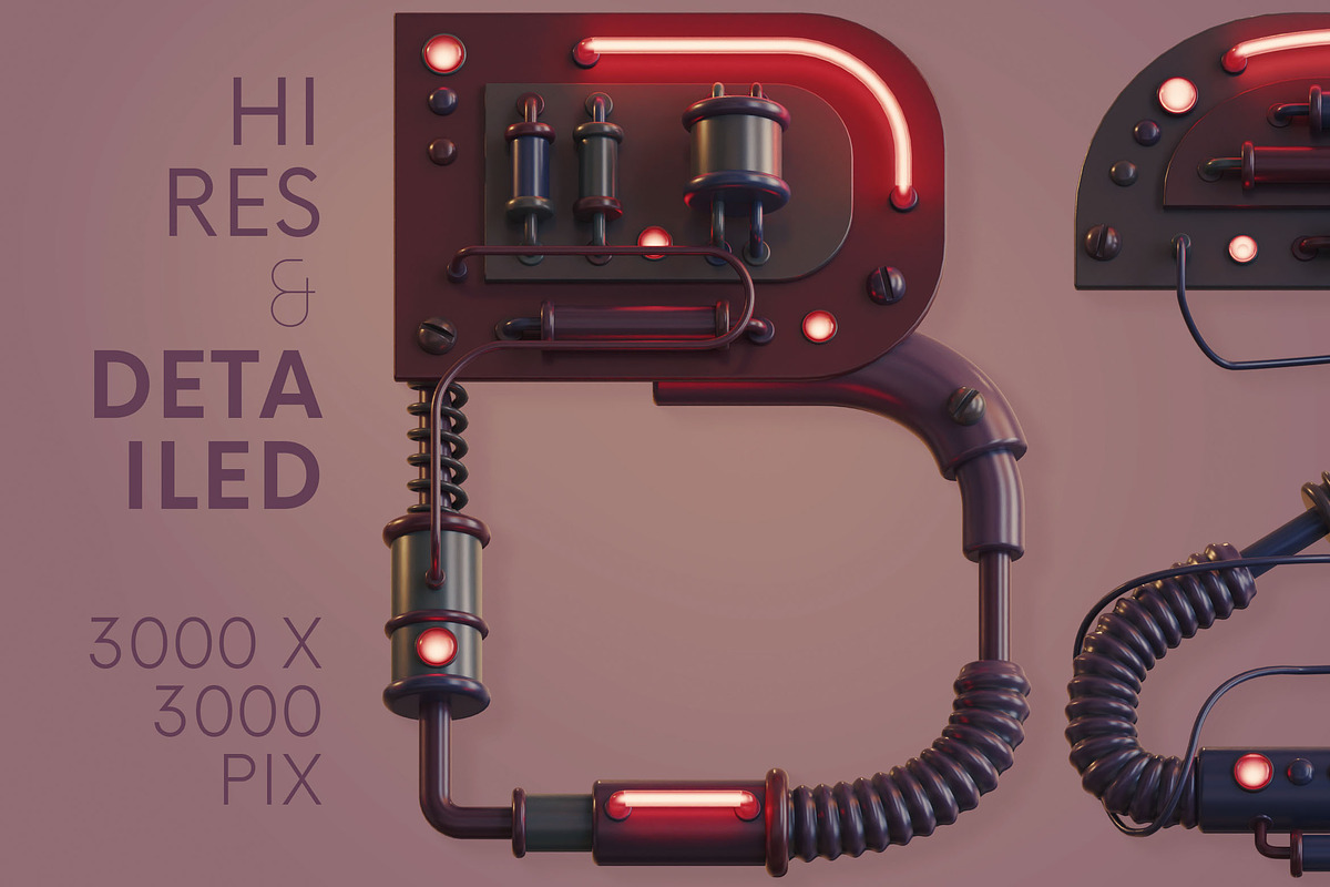 Future Machine - 3D Lettering, a Graphic by MIIM (Photo 2 of 8)