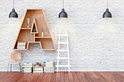 Bookshelf containing chair, decoration, and brick, a School & Education Photo by DigitalPen (Thumbnail 2 of 2)