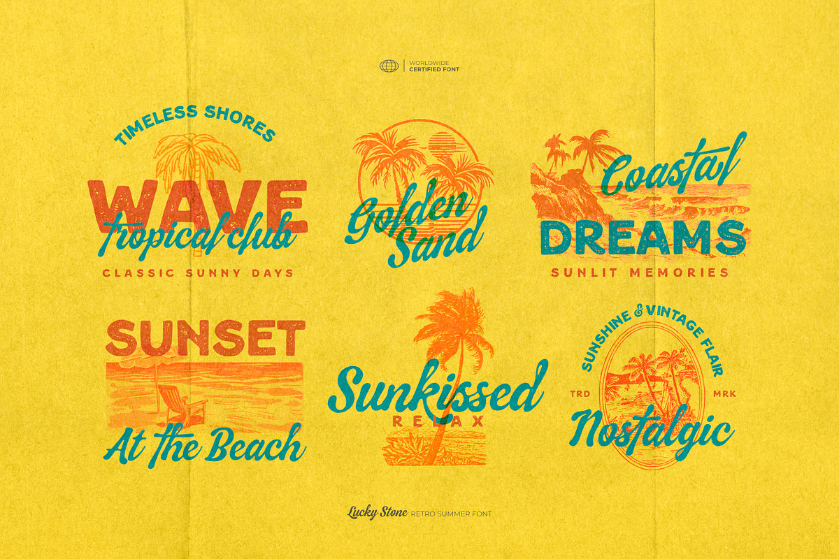Lucky Stone - Vintage Summer Font, a Script Font by ikiiko (Photo 5 of 7)