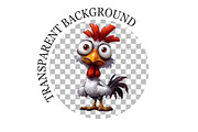 Quirky Funny Chicken Clipart, an Animal Illustration by Rose Art (Thumbnail 6 of 7)