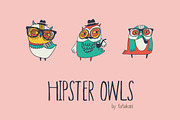 Hipster owls, an Illustration by totokumi (Thumbnail 1 of 3)