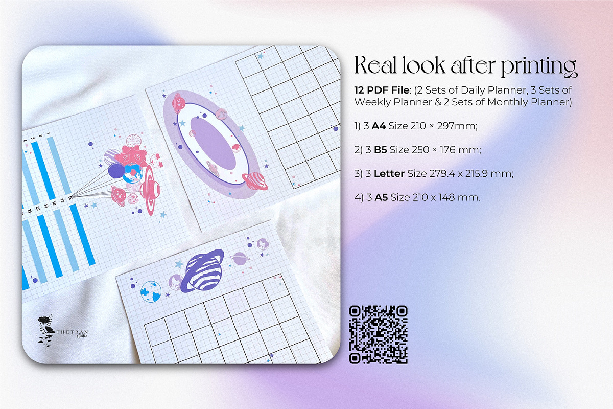 [Ready-to-print] Planet Planner, a Stationery Template by The Tran Studio (Photo 5 of 5)