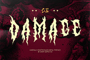 CS Damage – Black Metal Font, a Blackletter Font by Craft Supply Co. (Thumbnail 1 of 8)