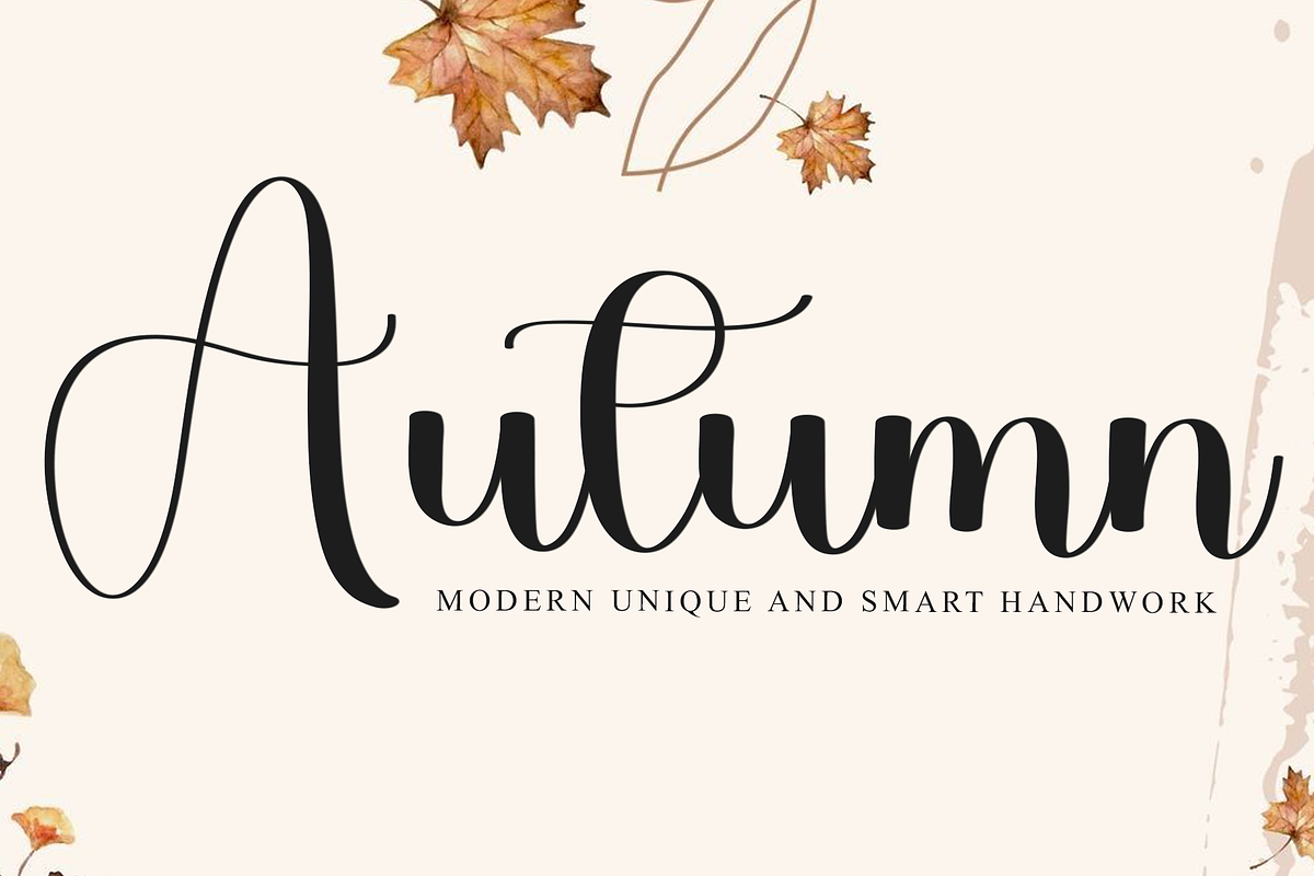 Autumn, a Handwritten Font by InermediaSTUDIO (Photo 1 of 8)