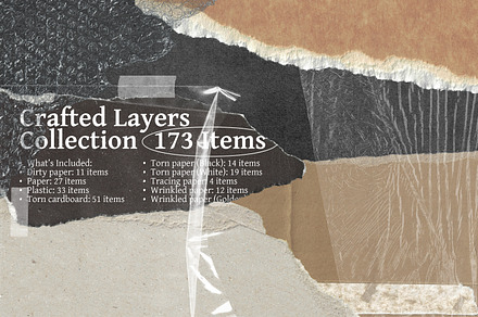 Crafted Layers Collection 173 items, a Texture Graphic by softulka