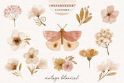 Watercolor Vintage Botanical Clipart, an Illustration by beatriceviyiwi (Thumbnail 5 of 6)