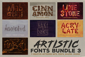 Artistic Fonts Bundle 3