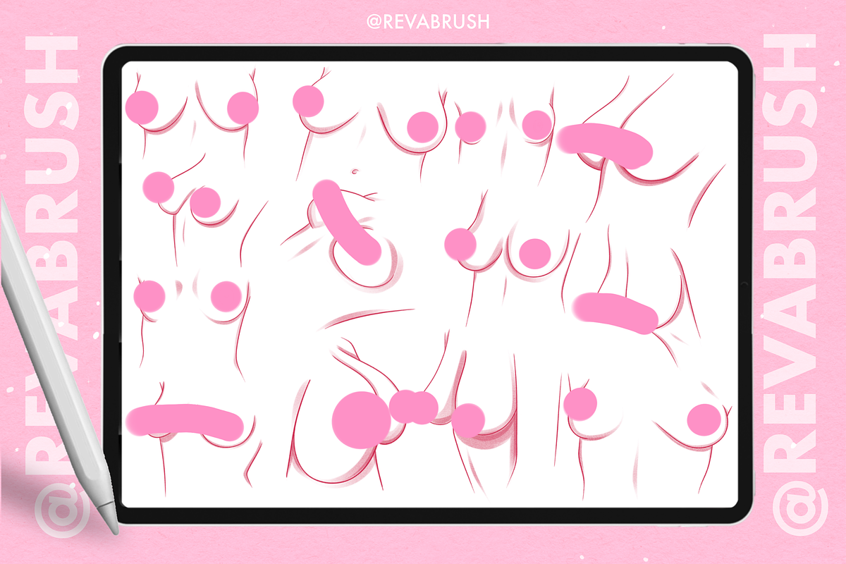 Procreate Breast Mature NSFW brushes, a Brush Add-On by Revabrush (Photo 3 of 5)