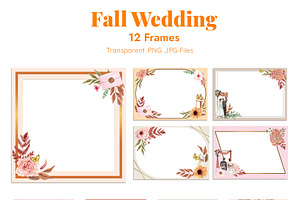 Fall Wedding Watercolor Illustration