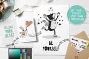 Cute Kids Scandinavian Set, an Animal Illustration by KAZUKA (Thumbnail 2 of 10)