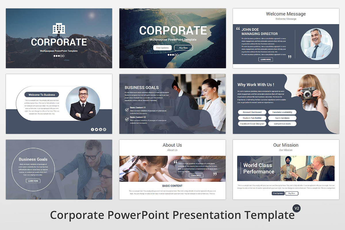 Corporate PowerPoint Template, a Presentation Template by GraphicStan (Photo 8 of 31)