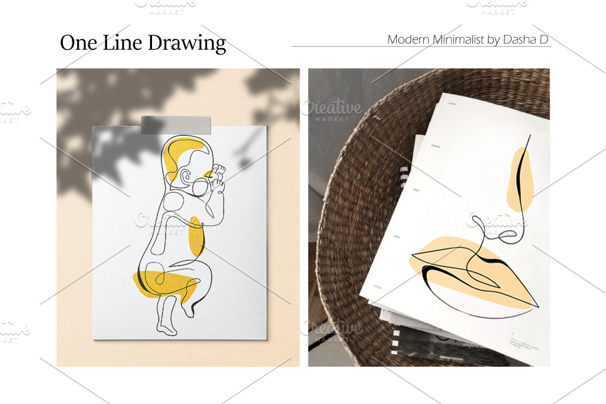 One Line Drawing Minimal Art, a Person Illustration by Dasha_D (Photo 2 of 5)
