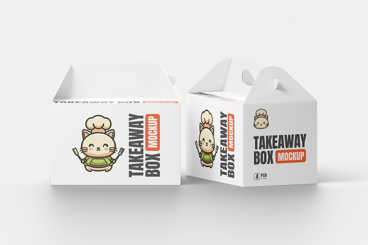 Takeaway Box Packaging Mockup, a Packaging Mockup by Alolieli Studio (Photo 4 of 5)
