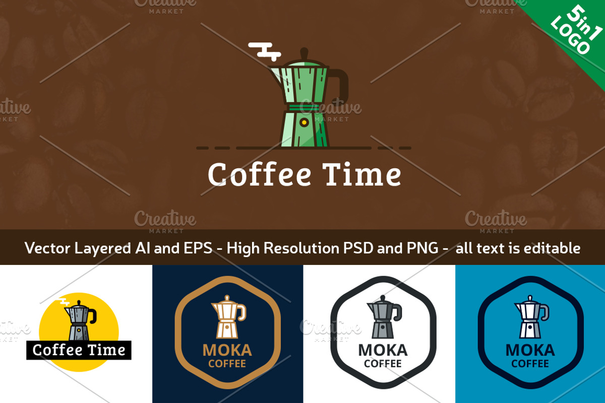 Coffee Time - Coffee Logo Template, a Branding & Logo Template by Manudesign (Photo 1 of 6)