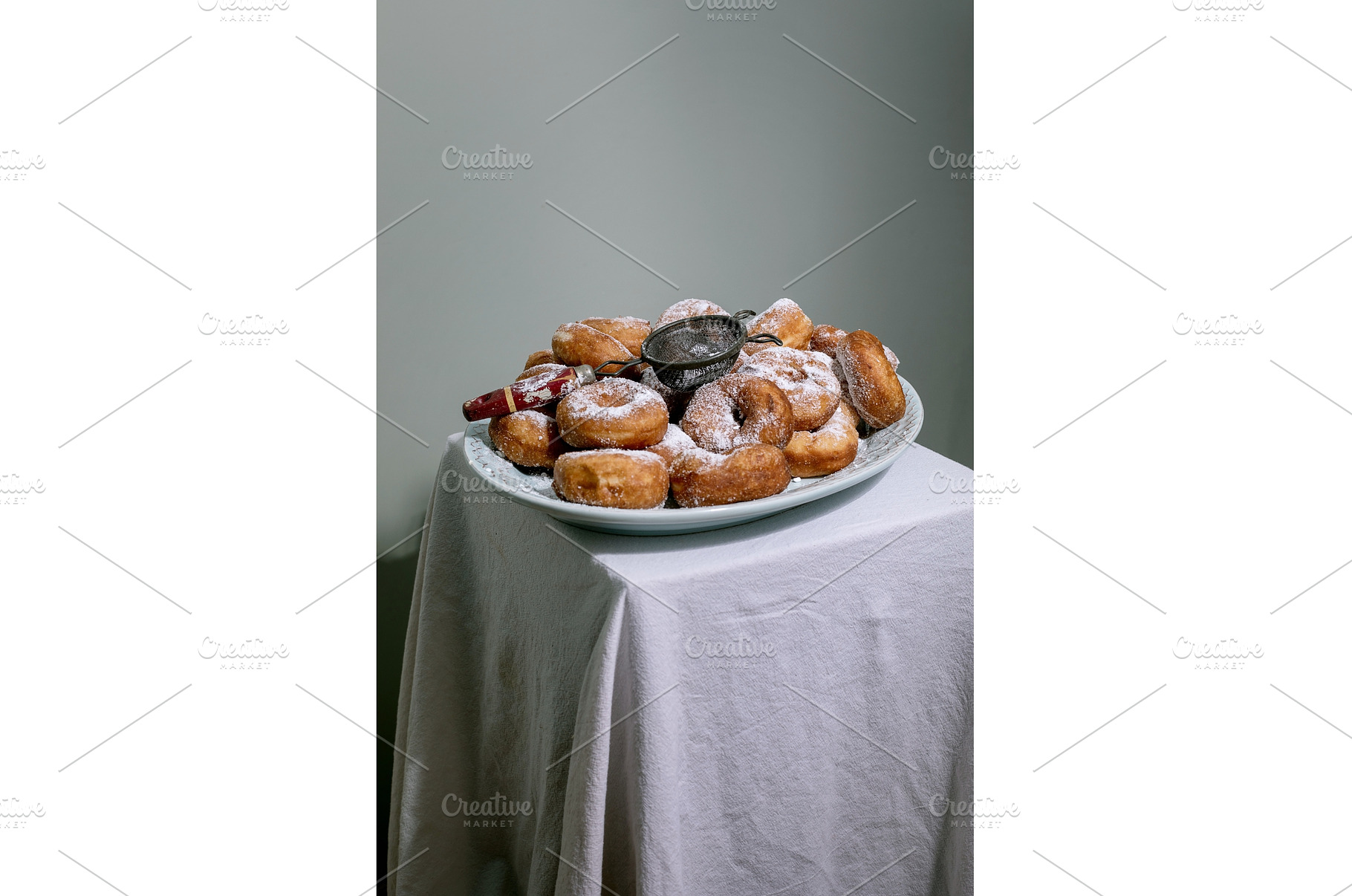 Homemade Donuts With Powdered Sugar, a Food & Drink Photo by Natasha Breen