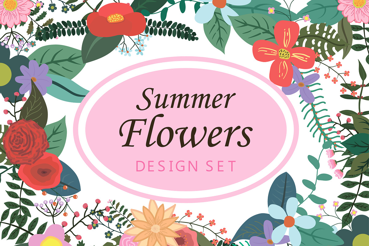 Summer Flowers Set, an Illustration by GraphicHouse (Photo 1 of 4)