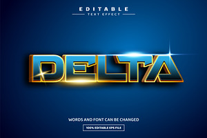 Delta 3D Editable Text Effect