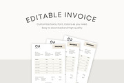 Invoice Template Download, Bill Form, a Print Template by BrushstrokeArtGB (Thumbnail 3 of 5)