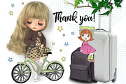 BLYTHE GIRLS Doll Illustration, a Decorative Illustration by FARAWAYKINGDOM (Thumbnail 5 of 8)