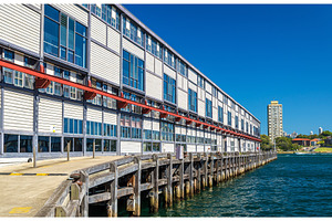 Warehouse offices on the waterfront of dawes point in sydney containing, an Architecture Photo by Leonid Andronov