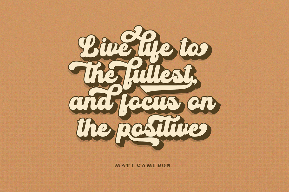 Vintage Round, a Script Font by Vintage Division (Photo 2 of 10)