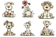Whimsical easter dogs clipart, an Illustration by CreationArt (Thumbnail 4 of 7)
