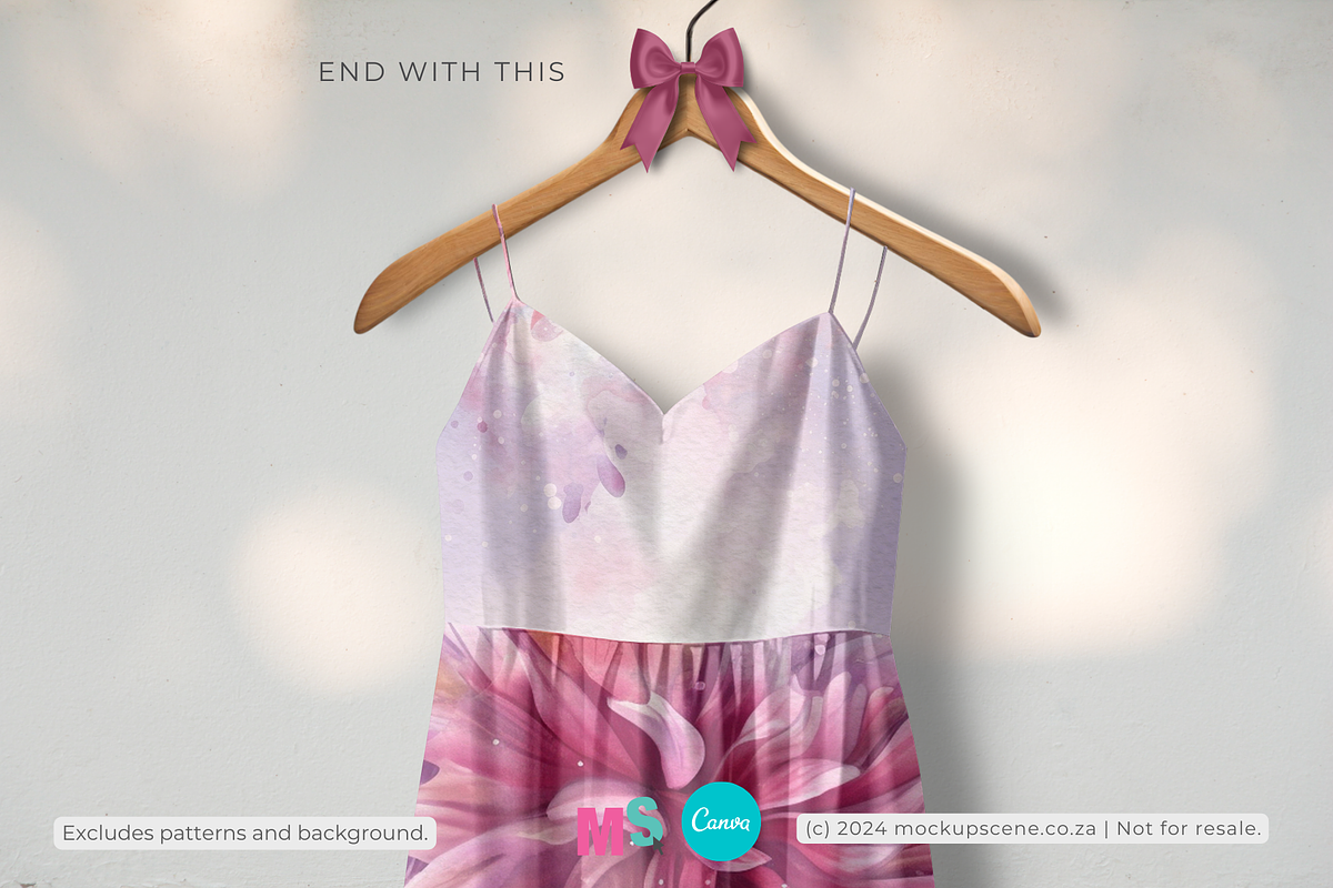 Ladies Sun Dress Canva Mockup, an Apparel Mockup by Mockup Scene (Photo 14 of 14)