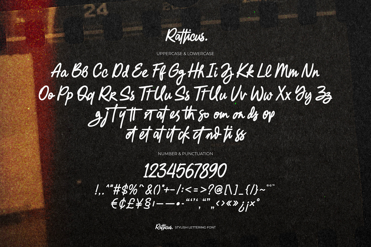 Ratticus - Stylish Lettering Font, a Script Font by ikiiko (Photo 6 of 7)