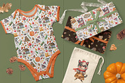 Autumn Cat, a Decorative Illustration by Watercolor by Tonia Tkach (Thumbnail 2 of 7)
