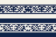Blue Indian Block Print: Border, a Pattern Graphic by StabuLaRasa illustration (Thumbnail 4 of 16)