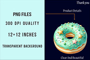Watercolor Mint Green Birthday PNG, an Illustration by SinaCreation (Thumbnail 4 of 5)