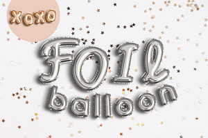 Foil Balloon Text Effect