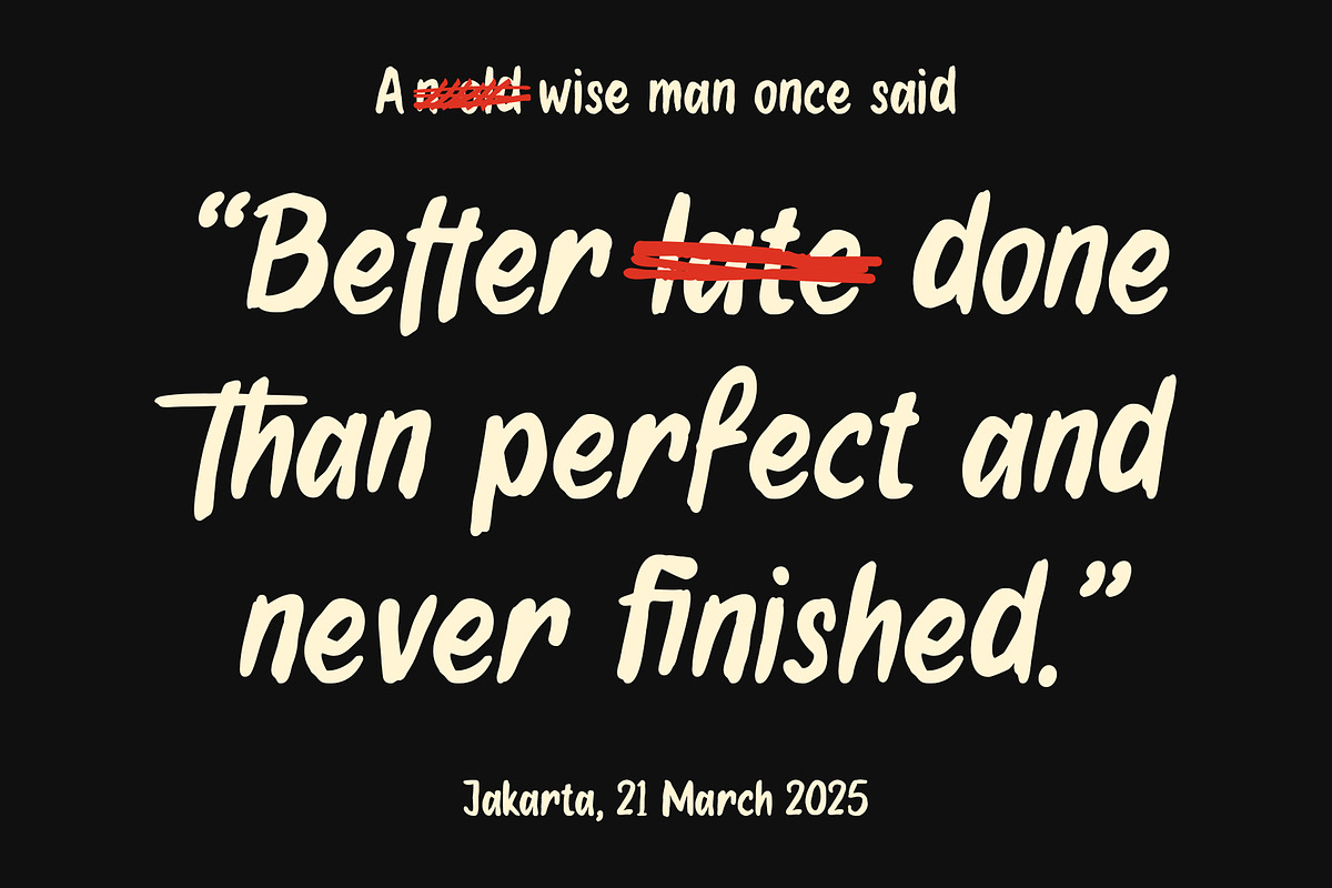 Reotta - Imperfect Hand Drawn Font, a Handwritten Font by Mbonster Design Studio (Photo 4 of 17)