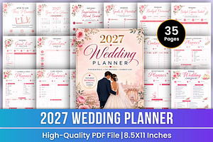 2027 Wedding Planner | Couple, a Stationery Template by Mustafiz