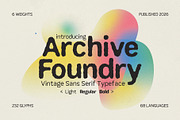 Archive Foundry - Vintage Typeface, a Sans Serif Font by HipFonts (Thumbnail 1 of 15)