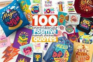 95% OFF 100 Positive Handdrawn Quote