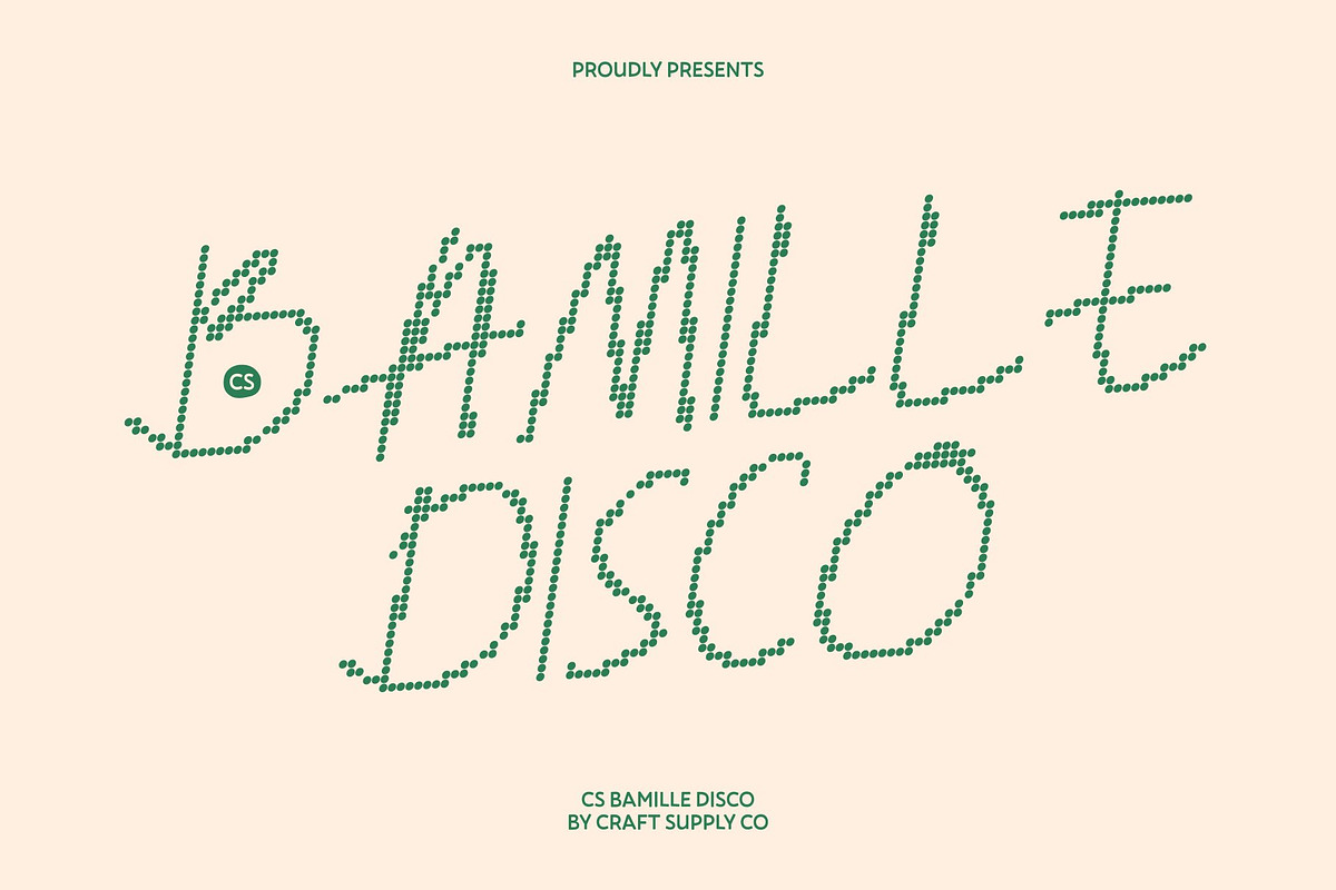 CS Bamille Disco, a Handwritten Font by Craft Supply Co. (Photo 1 of 8)