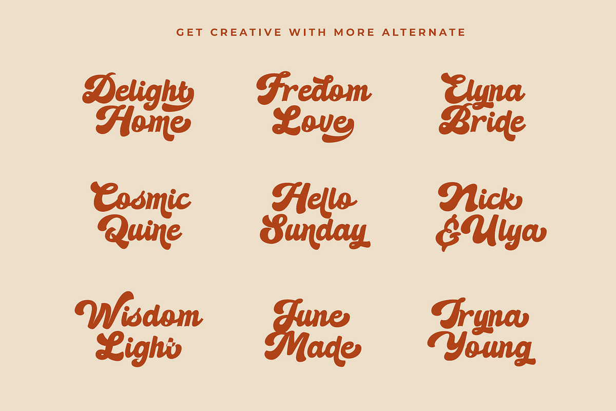 Aspirant Retro Script Font, a Script Font by RantautypeStudio (Photo 7 of 13)